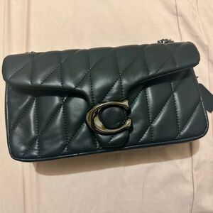 Black COACH Tabby Quilted Nappa Leather Shoulder Bag in 26 Gunmetal Black